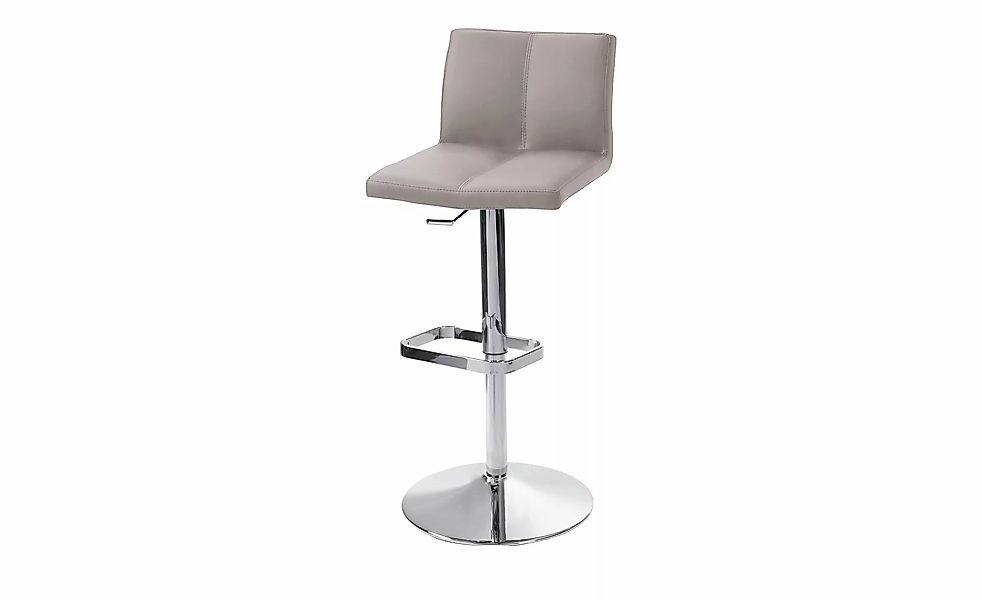 Barhocker  Leder MyTina ¦ grau ¦ Maße (cm): B: 44 T: 38.0 Polstermöbel > Ho günstig online kaufen