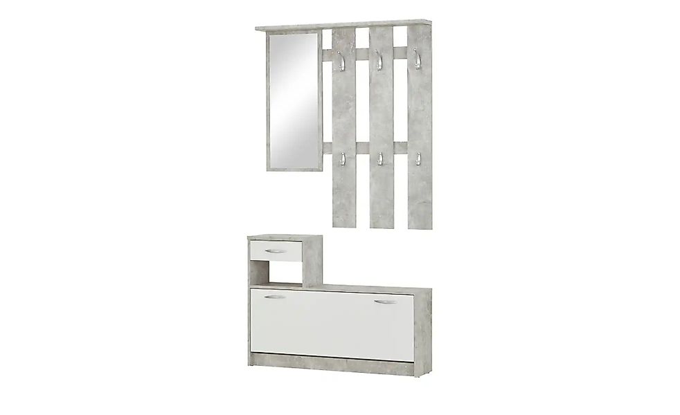 Garderobe  Onno ¦ grau ¦ Maße (cm): B: 100 H: 191 T: 25.0 Garderoben & Klei günstig online kaufen