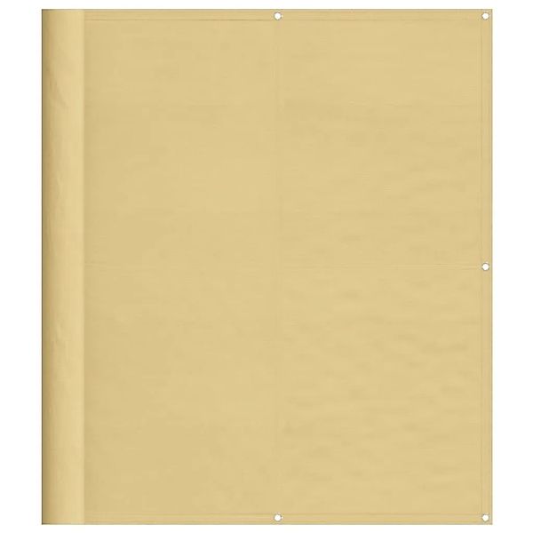 vidaXL Balkon-Sichtschutz Sandfarben 120x500 cm 100% Polyester-Oxford 40000 günstig online kaufen