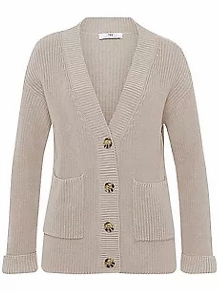 Strickjacke V-Ausschnitt Peter Hahn beige günstig online kaufen