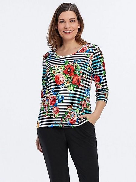 Belli Beaux Langarmshirt Nachtshirt elastisch mit Blumen-Druck günstig online kaufen