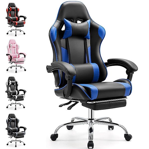 DUMOS Gaming-Stuhl Ergonomischer Bürostuhl mit Fußstütze, günstig online kaufen