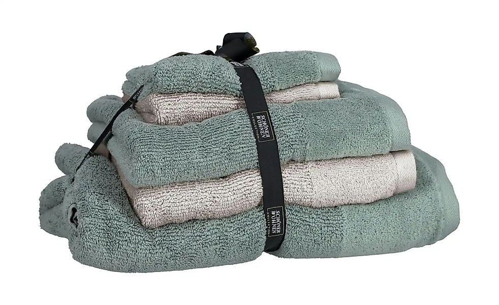 SCHÖNER WOHNEN Kollektion Handtuch 4er-Set   ¦ grün Badtextilien > Handtuch günstig online kaufen