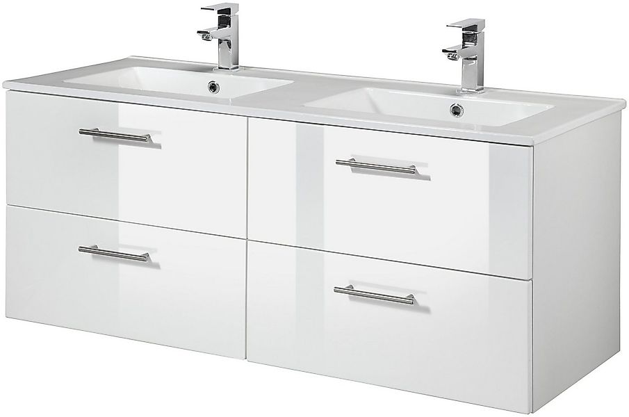 welltime Doppelwaschtisch Trento, verschiedene Ausführungen und Farben, Bad günstig online kaufen