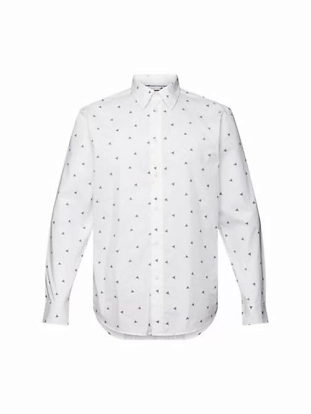 Esprit Langarmhemd Gemustertes Hemd, 100 % Baumwolle günstig online kaufen