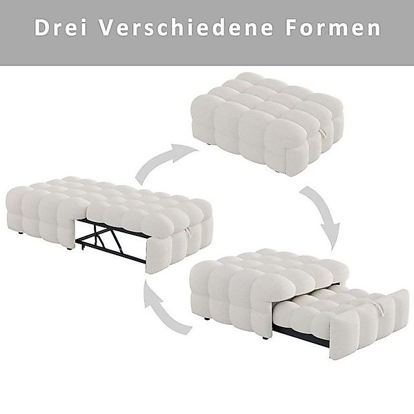 Merax Daybett aus Teddysamt (1 tlg), 2-in-1 Fußhocker Polsterbett mit Auszi günstig online kaufen