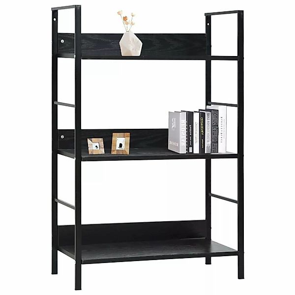 vidaXL Bücherregal Bücherregal 3 Regalböden Schwarz günstig online kaufen