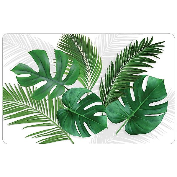 Macosa Home Platzset rechteckig weiß grün günstig online kaufen