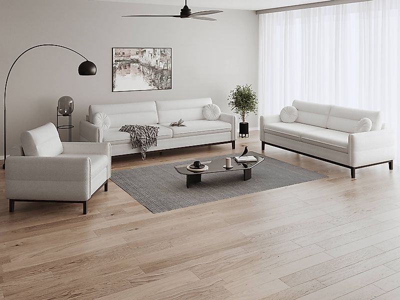 Beautysofa Polstergarnitur in modischer Bouclé-Qualität Belweder günstig online kaufen