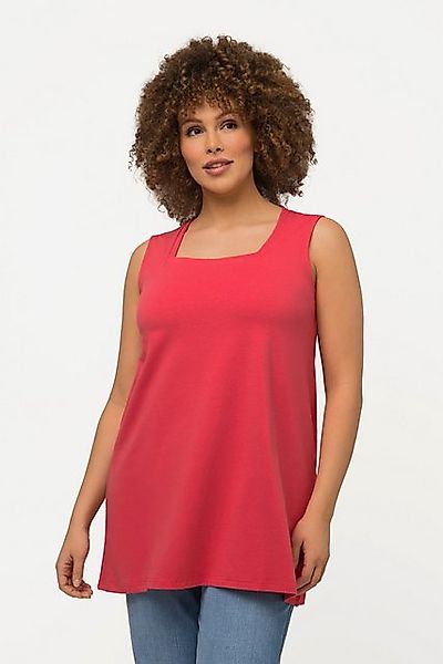 Ulla Popken Longshirt Longtop Classic Fit Carré-Ausschnitt ärmellos günstig online kaufen