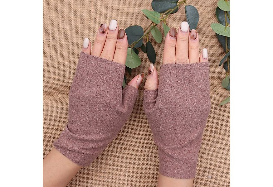MIRROSI Fleecehandschuhe Damen Fingerlosen Handschuhe Für Arbeit usw. (Einh günstig online kaufen