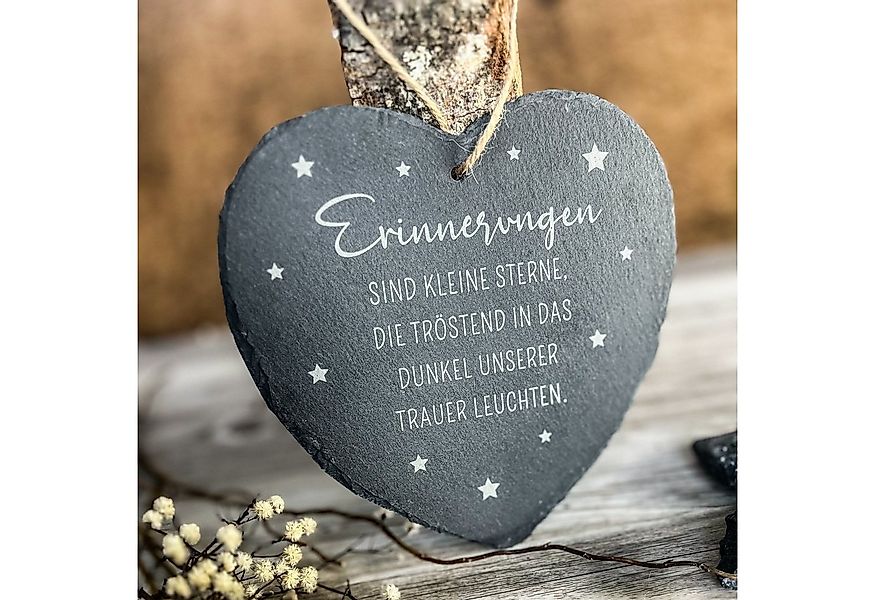 Spruchreif® Dekohänger Großes Schieferherz mit Gravur, Wanddeko günstig online kaufen