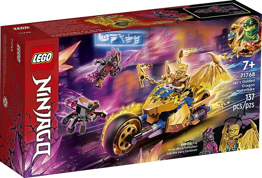 LEGO® LEGO® Ninjago 71768 Jays Golddrachen-Motorrad Konstruktionsspielstein günstig online kaufen