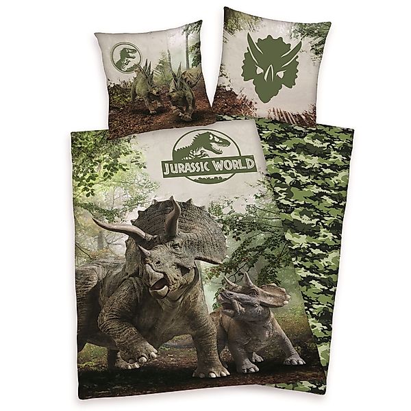 Herding Kinderbettwäsche Herding Bettwäsche Jurassic World günstig online kaufen