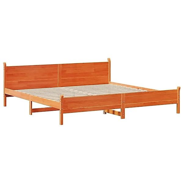 vidaXL Massivholzbett ohne Matratze Wachsbraun 200x200 Kiefernholz 3309724 günstig online kaufen