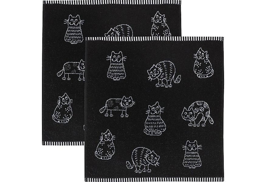 Kracht Geschirrtuch Frottier-Geschirrtuch 2er-Pack, Baumwolle Motiv günstig online kaufen