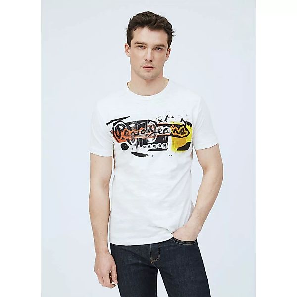 Pepe Jeans Amersham Kurzärmeliges T-shirt S Off White günstig online kaufen