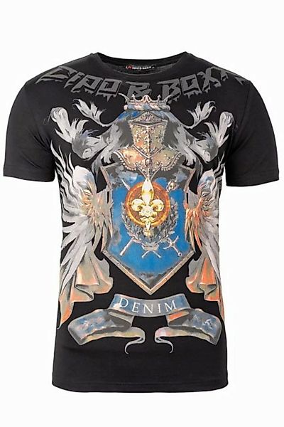 Cipo & Baxx Print-Shirt Cooles Kurzarm T-Shirt BA-CT743 Schwarz M mit Hochw günstig online kaufen