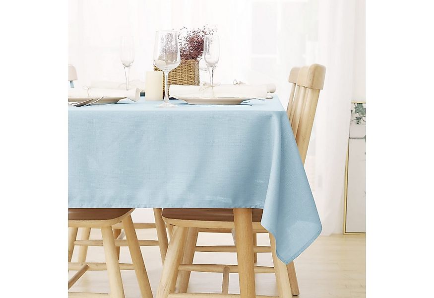 Deconovo Tischdecke Wasserabweisend Tischwäsche Lotuseffekt Tischtuch Leine günstig online kaufen