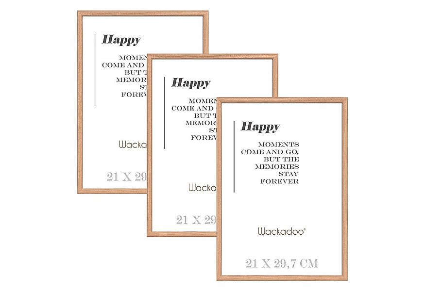 Wackadoo Living Bilderrahmen-Set HAPPY mit Glasscheibe aus FSC zertifiziert günstig online kaufen