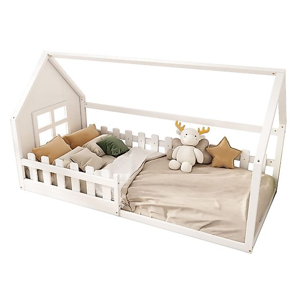 HAUSS SPOLE Kinderbett 90x200cm mit Zäune günstig online kaufen