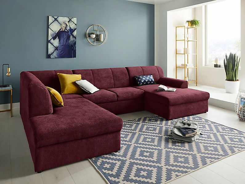 DOMO collection Wohnlandschaft "Topper, elegant und zeitlos, komfortabel, U günstig online kaufen