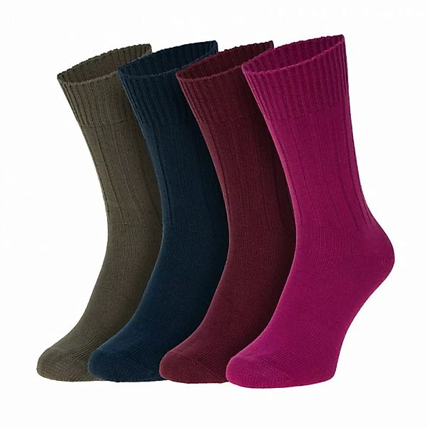 Von Jungfeld 4-er Set Socken Pink, Khaki, Blau & Bordeaux günstig online kaufen