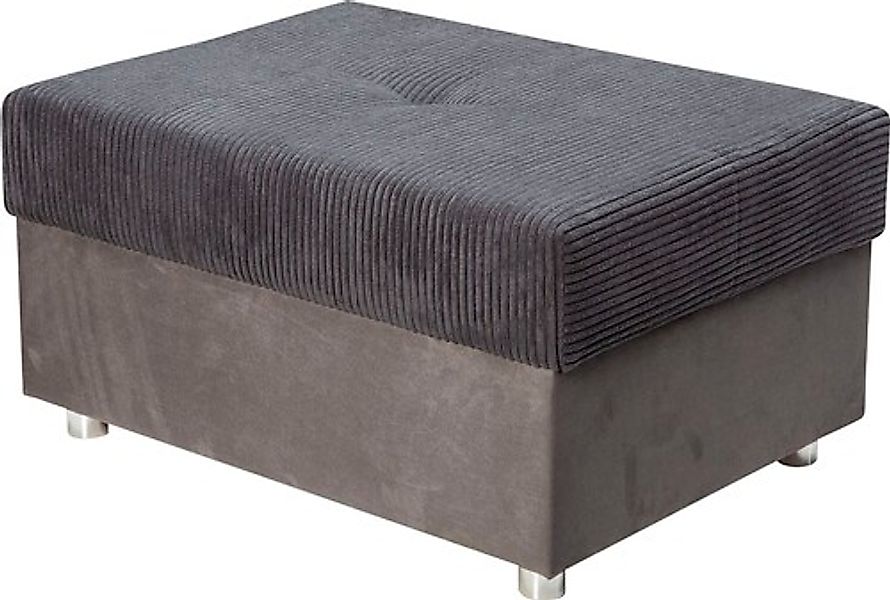 COLLECTION AB Hocker "Italia", Inklusive komfortablen Federkerns, in Cord-S günstig online kaufen