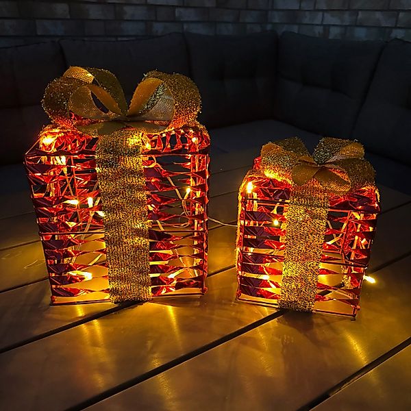 Online-Fuchs LED Dekoobjekt 2 Geschenke mit günstig online kaufen