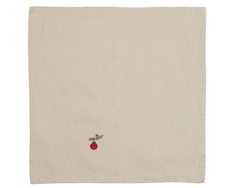 Ib Laursen Geschirr Ib Laursen Stoffserviette Tradition mit Weihnachtskugel günstig online kaufen