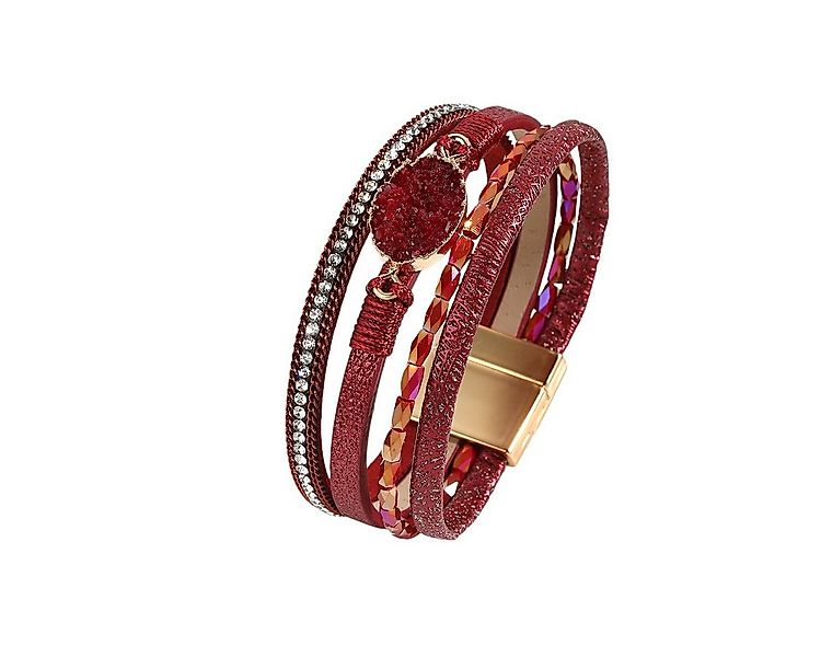 KARMA Lederarmband Damenarmband Wickelarmband Damen Magnetverschluss (Gesch günstig online kaufen