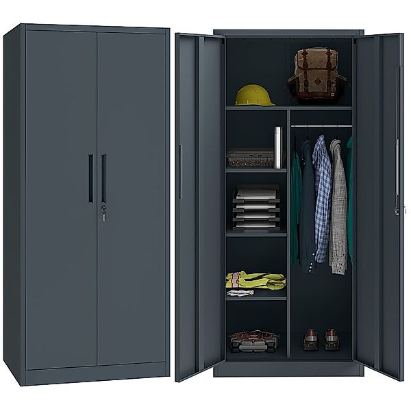 STEELSØN Aktenschrank Regulus (Garderobenschrank, Spind anthrazit, günstig online kaufen