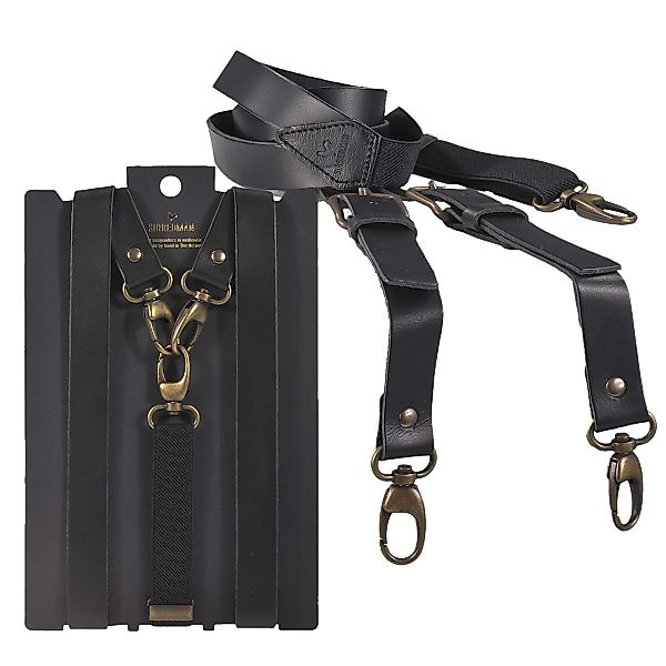 Sir Redman Hosenträger Leder mit Karabinerhaken günstig online kaufen