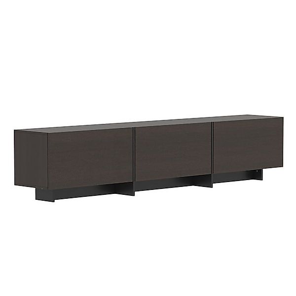 FUFU&GAGA TV-Schrank Lowboard mit 3 Türen, 180 x 30 x 38 cm, Braun, MDF günstig online kaufen