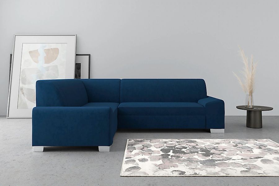 DOMO collection Ecksofa "Anzio in kubischer Formensprache, flache Armlehnen günstig online kaufen