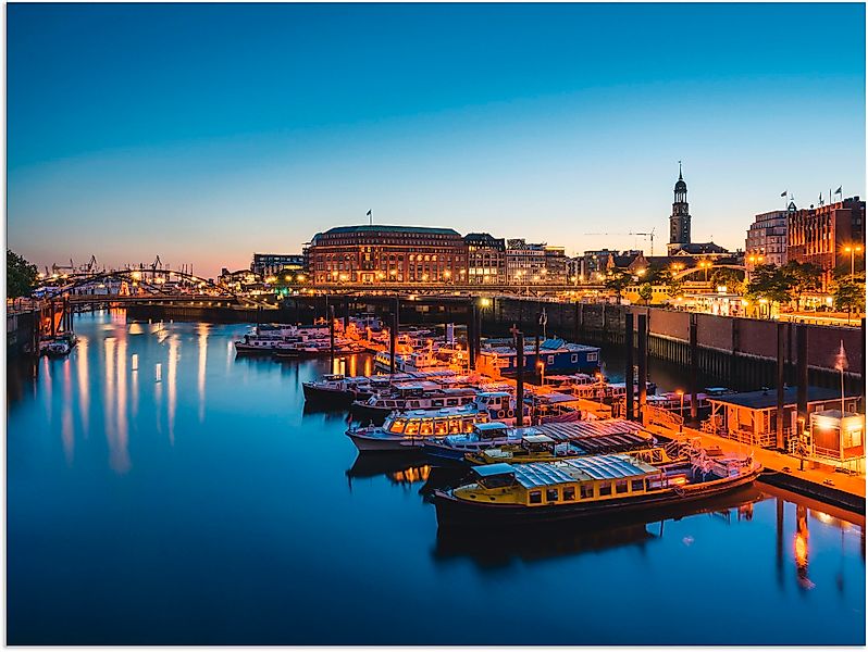 Artland Wandbild "Hamburg Hafen Panorama mit Michel", Deutschland, (1 St.), günstig online kaufen