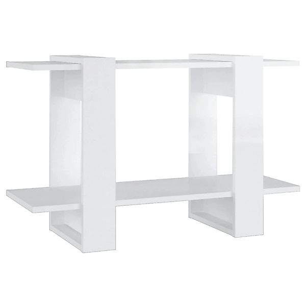 vidaXL Bücherregal Bücherregal/Raumteiler Hochglanz-Weiß 80x30x51 cm, günstig online kaufen