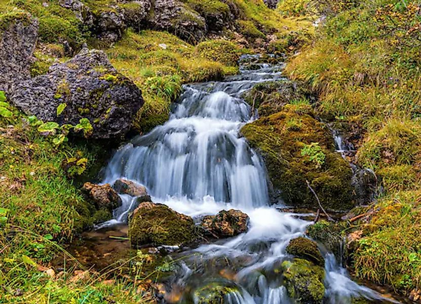 Papermoon Fototapete »Mountain Stream in Dolomites« glatt günstig online kaufen