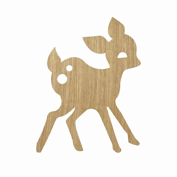 ferm LIVING - My Deer Wandleuchte - eiche/geölt/BxH 27x38,5cm günstig online kaufen