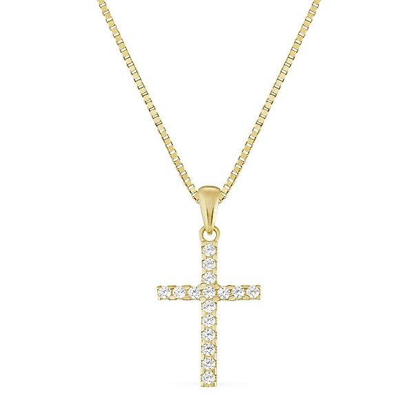 Tony Fein Goldkette Kreuzkette Kreuzanhänger 585er günstig online kaufen