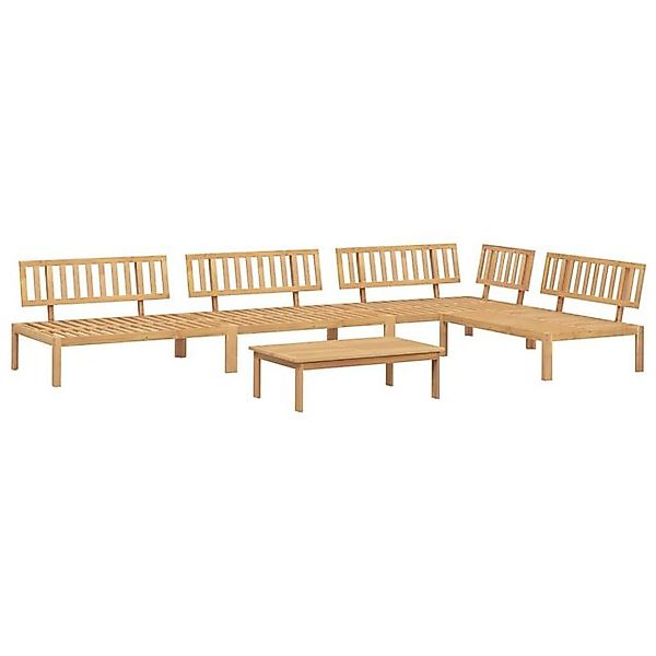 vidaXL Loungesofa 5-tlg. Garten-Sofagarnitur aus Paletten Massivholz, 1 Tei günstig online kaufen