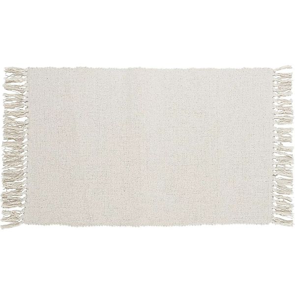 OBI Baumwoll Teppich Uni Weiß 50 x 80 cm günstig online kaufen