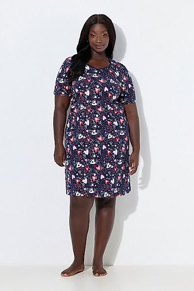 Ulla Popken Bigshirt Bigshirt Herzen Herzausschnitt Halbarm günstig online kaufen