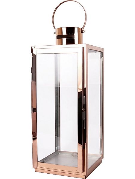 Trend Line Weihnachtsfigur Deko Laterne Glas 41 x 17 cm transparent gold günstig online kaufen