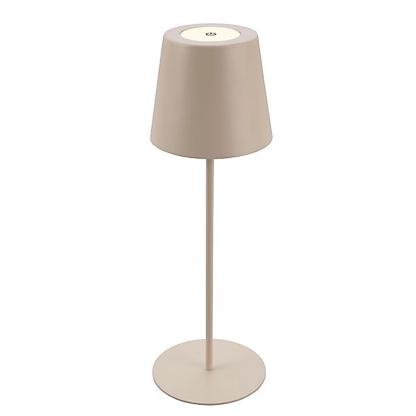 Brilo Akku Tischleuchte Kiki Touch Dimmbar 12 x 36 cm Beige günstig online kaufen