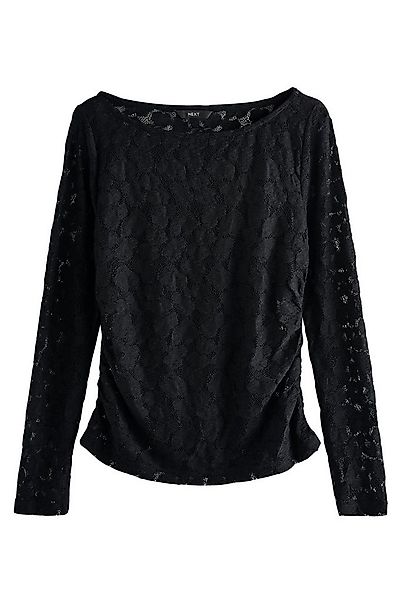 Next Langarmbluse Langarmoberteil mit U-Boot-Ausschnitt und Spitze (1-tlg) günstig online kaufen
