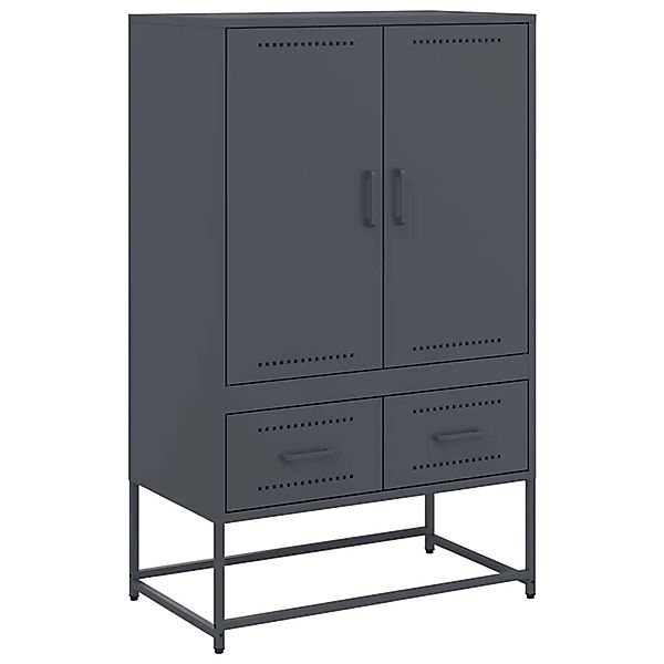 vidaXL Highboard Anthrazit 68x39x111,5 cm Stahl 846610 günstig online kaufen