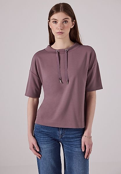 STREET ONE STUDIO T-Shirt, mit Tunnelzugband am Kragen günstig online kaufen