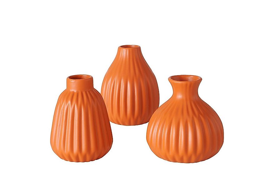 BOLTZE Dekovase Vase Esko 3er Set Orange Keramik 12cm (3 St) günstig online kaufen