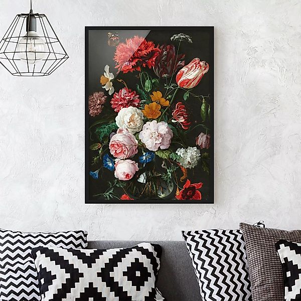 Bild mit Rahmen Blumen - Hochformat Jan Davidsz de Heem - Stillleben mit Bl günstig online kaufen